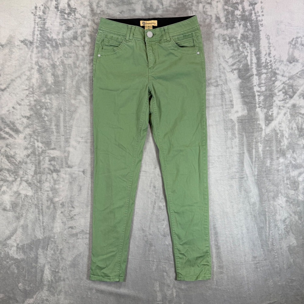 Democracy Ab Technology Skinny Jeans Women's Size 6 Sage Green Denim
